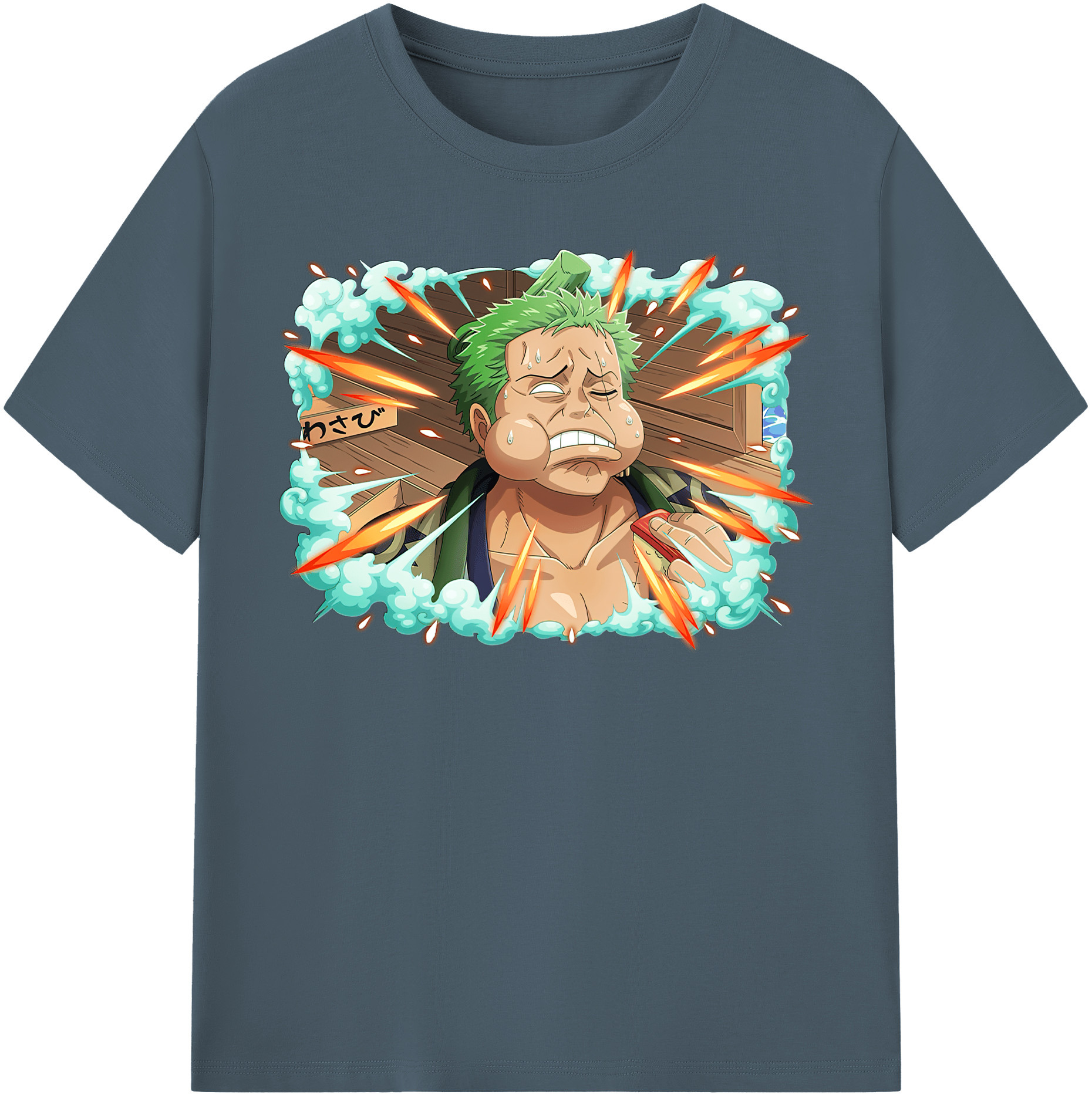 ワンピース ロロノア・ゾロ ONE PIECE Roronoa Zoro 綿100％半袖Tシャツ（フロントプリント）